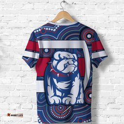 western football bulldogs t shirt redamancy indigenous australian