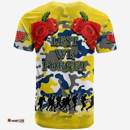 anzac day t shirt cowboys army style no2