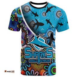 cronulla sutherland t shirt sharks indigenous aboriginal