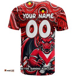 custom australia naidoc week 2024 t shirt dragons mascot keep the fire burning dt02