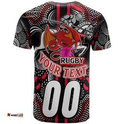 st george rugby t shirt custom st george rugby ball aboriginal indigenous sport style t shirt