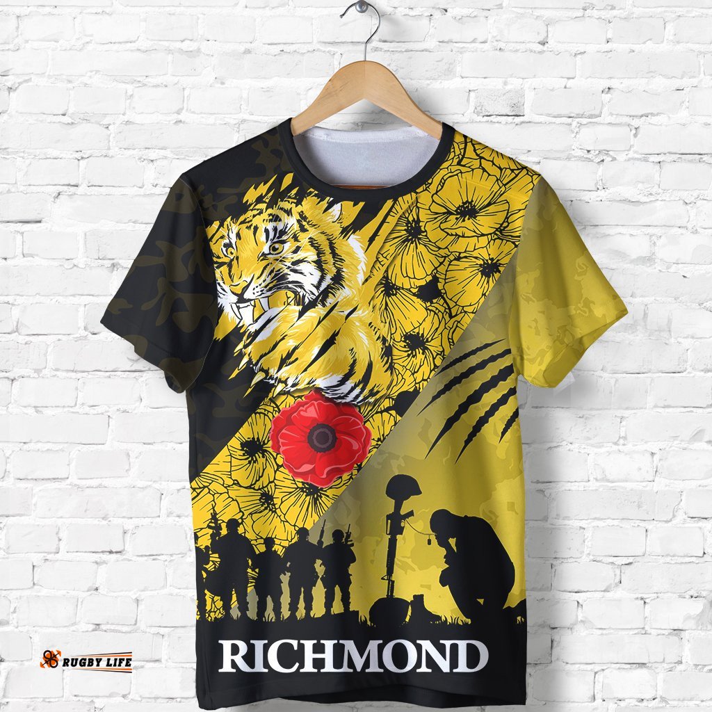 richmond tigers t shirt lest we forget