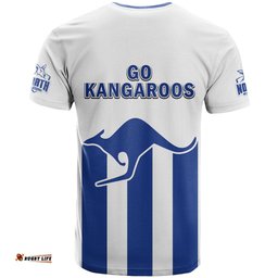 north melbourne football t shirt go kangaroos sporty style