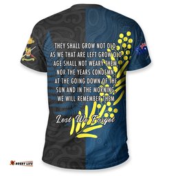 anzac spirit t shirt lest we forget shirt blue
