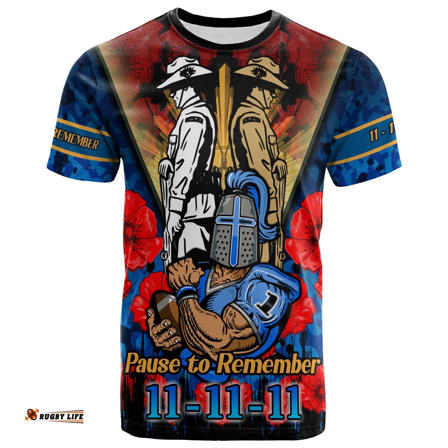 titans rugby t shirt custom remembrance day pause to remember t shirt