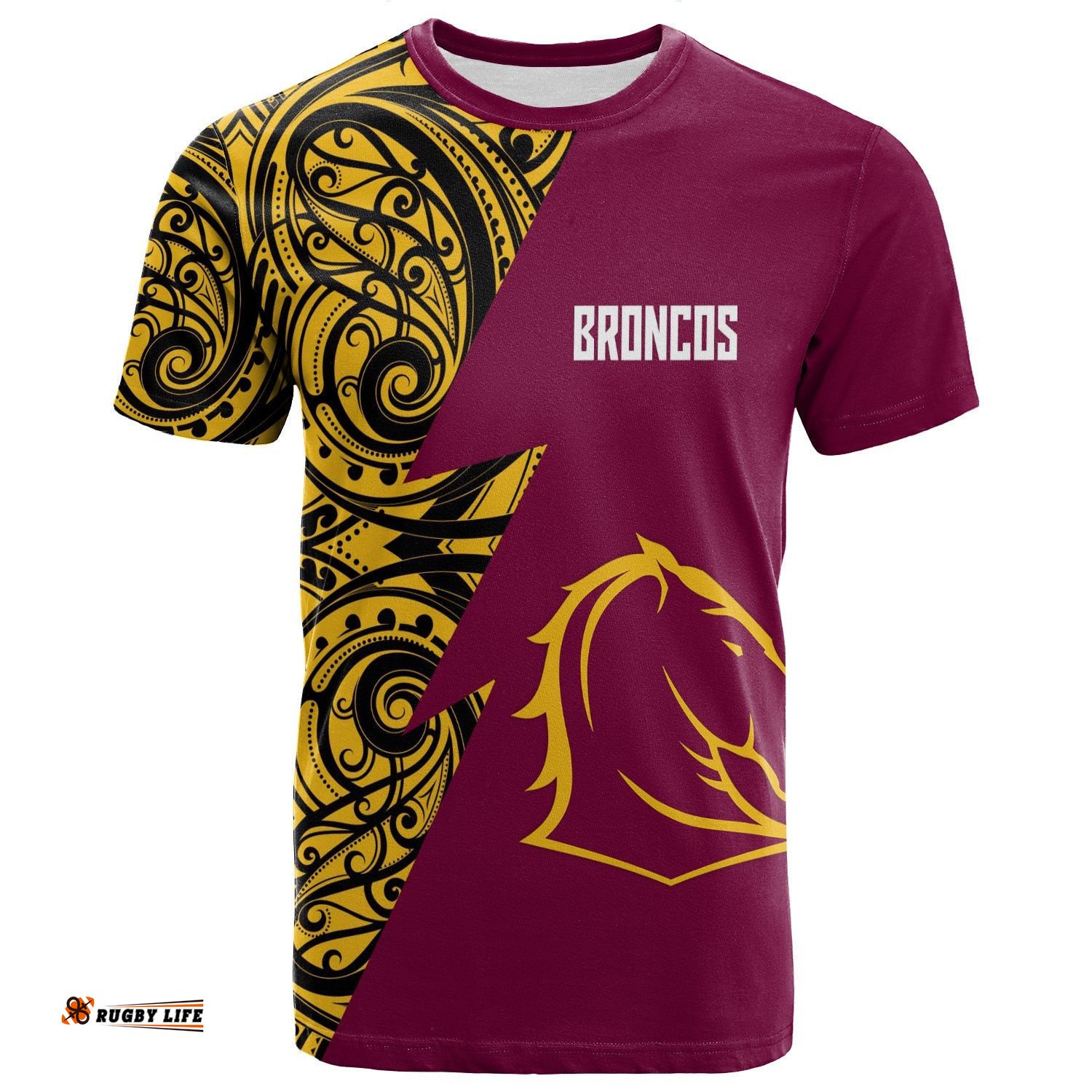 brisbane broncos t shirt maori original nrl