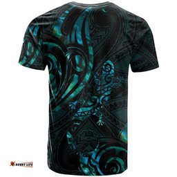 new zealand skink t shirt aotearoa maori mix paua shell