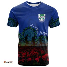 new zealand warriors t shirt personalized aboriginal rugby anzac day poppy with soldiers nrl 0Amazing Aussie