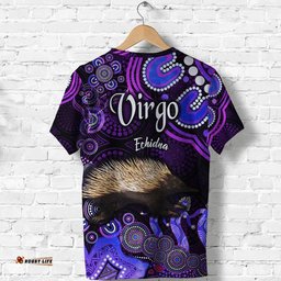 australian astrology t shirt virgo echidna zodiac aboriginal vibes purple