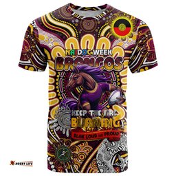 custom naidoc week 2024 broncos t shirt mascot rugby dt02