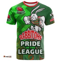 rabbitohs rugby t shirt custom rabbitohs pride of the league aboriginal patterns t shirt