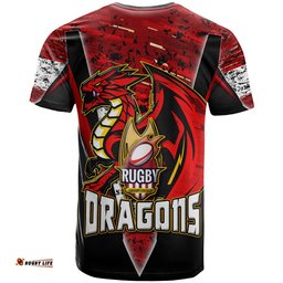 st george rugby t shirt custom dragon rugby cup final series champions sport style personalised player and number t shirt