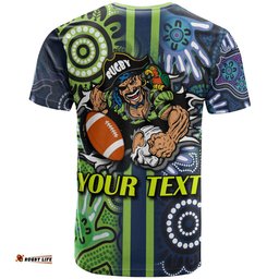 raiders rugby t shirt custom raiders rugby ball aboriginal indigenous sport style t shirt