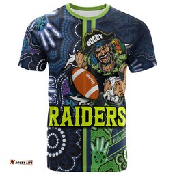 raiders rugby t shirt custom raiders rugby ball aboriginal indigenous sport style t shirt