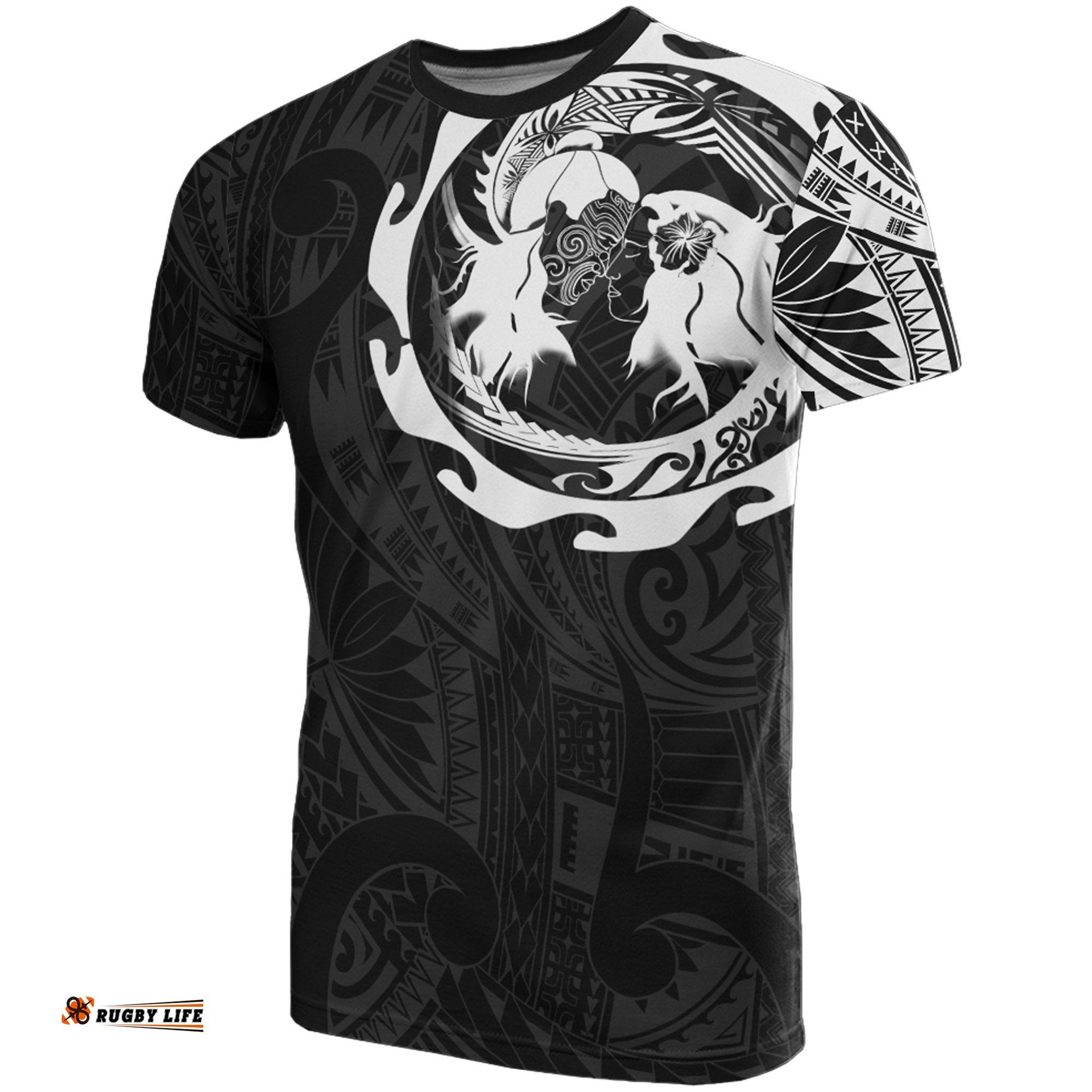 aotearoa t shirt maori hongi tattoo