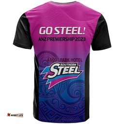aotearoa netball t shirt southern steel anz premiership