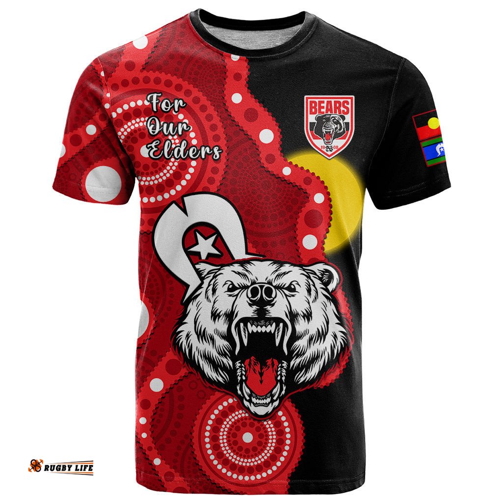 north sydney rugby naidoc t shirt bears indigenous for our elders