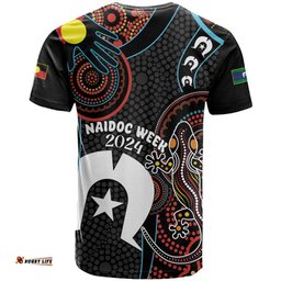 naidoc week 2024 t shirt keep the fire burning indigenous art
