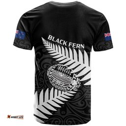 aotearoa rugby t shirt go black fern pacific nz maori