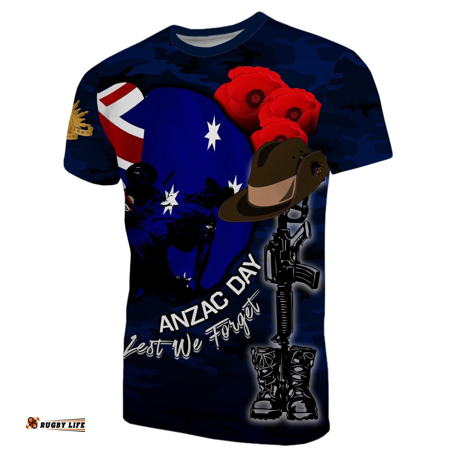 australia anzac day t shirt army no1