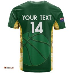 custom australia basketball t shirt go champions aussie opals national color