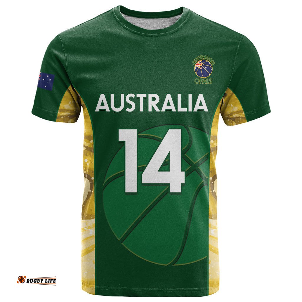 custom australia basketball t shirt go champions aussie opals national color
