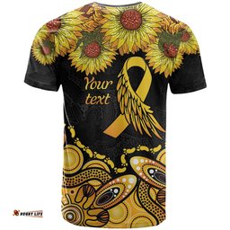 be bold go gold aboriginal ribbon childhood personalised t shirt