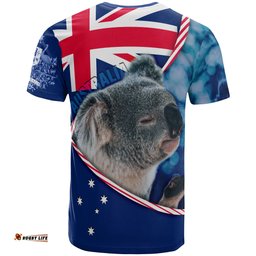t shirt australia flag and coat of arms shirts koala 3d