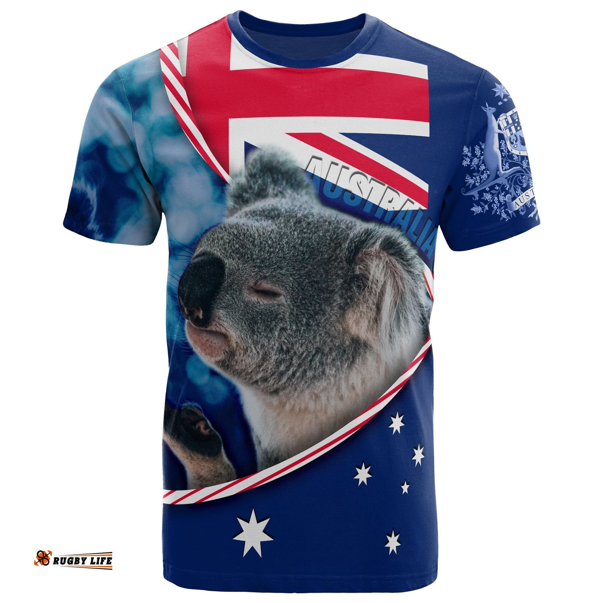 t shirt australia flag and coat of arms shirts koala 3d