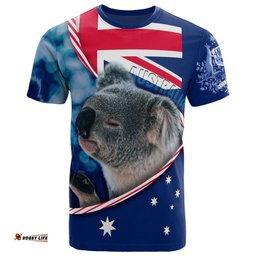 t shirt australia flag and coat of arms shirts koala 3d