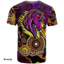 broncos rugby t shirt custom personalised broncos with aboriginal dot painting player and number t shirt