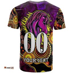 broncos rugby t shirt custom personalised broncos with aboriginal dot painting player and number t shirt
