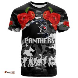 anzac day t shirt panthers army style