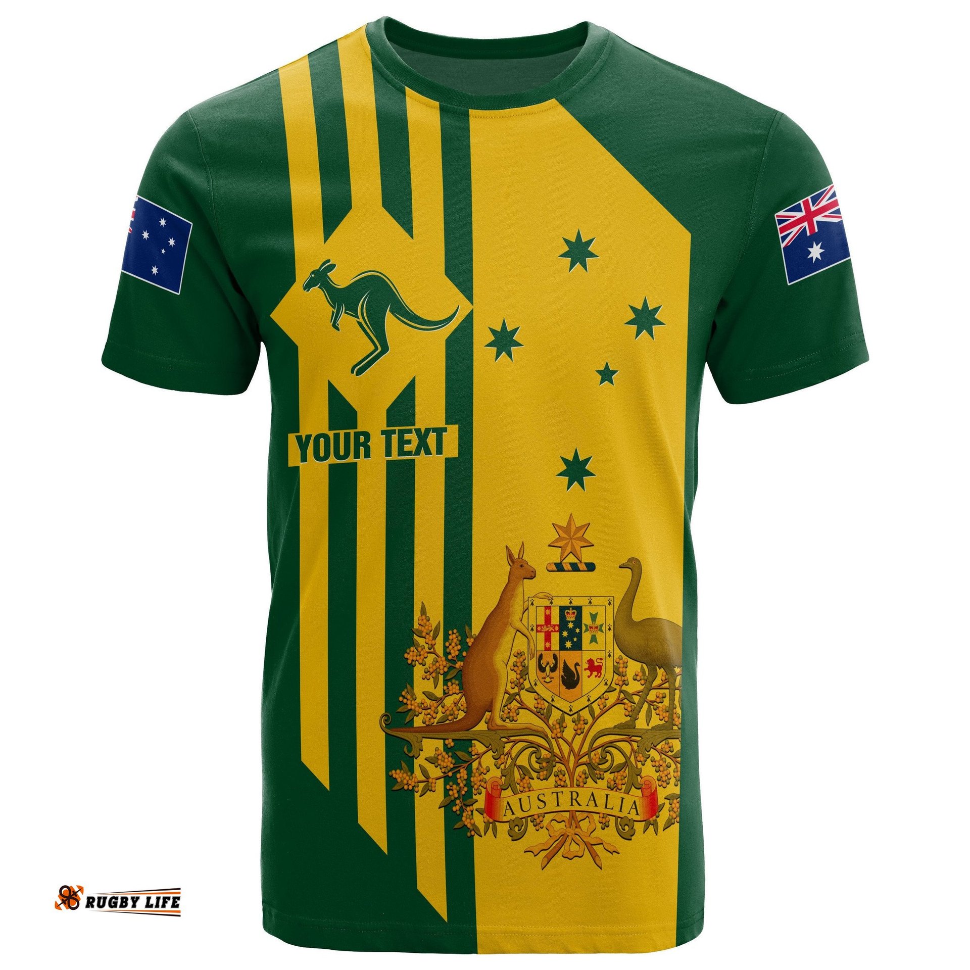 custom t shirts australia kangaroo sign national color