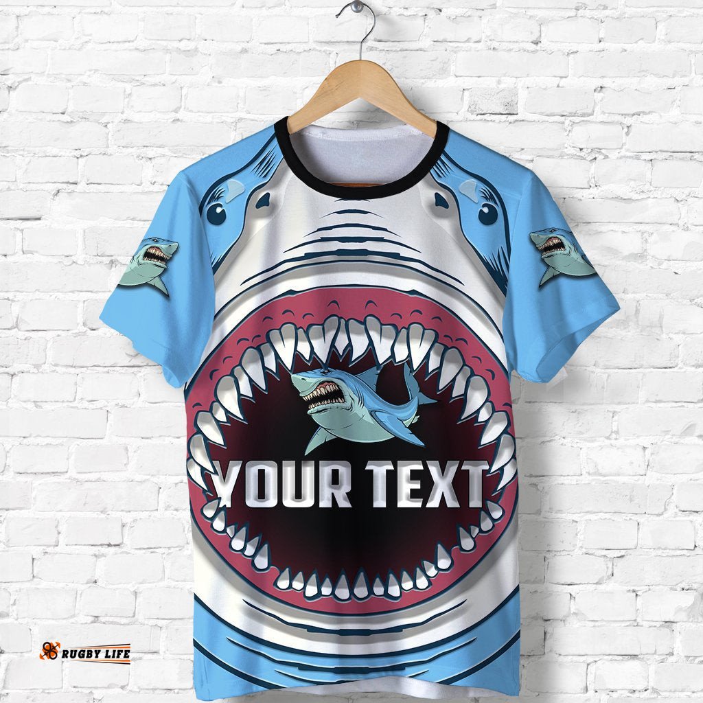 custom personalised sharks rugby t shirt cronulla sutherland