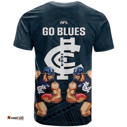 calrton football t shirt blues go champions polynesian indigenous art