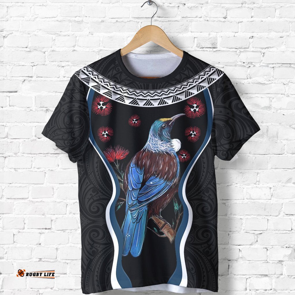 new zealand tui bird t shirt pohutukawa blackAmazing Aussie