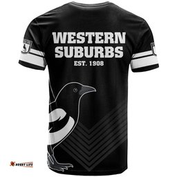 western suburbs magpies rugby t shirt simple style