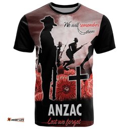 anzac day t shirt we will remember them special version