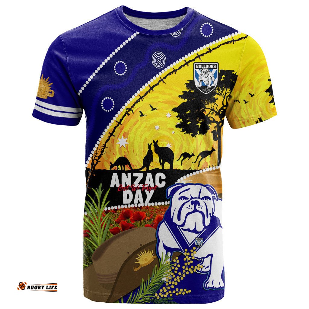 bulldogs anzac day t shirt rosemary starring night style