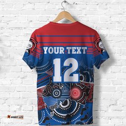 custom personalised knights t shirt newcastle aboriginal horizontal style