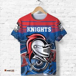custom personalised knights t shirt newcastle aboriginal horizontal style