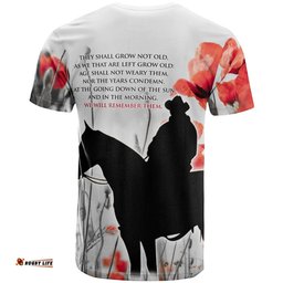 anzac lest we forget t shirts australian light horse