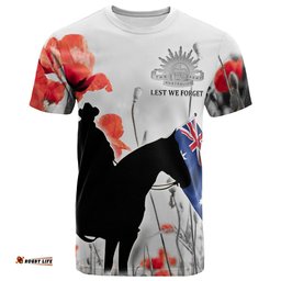 anzac lest we forget t shirts australian light horse