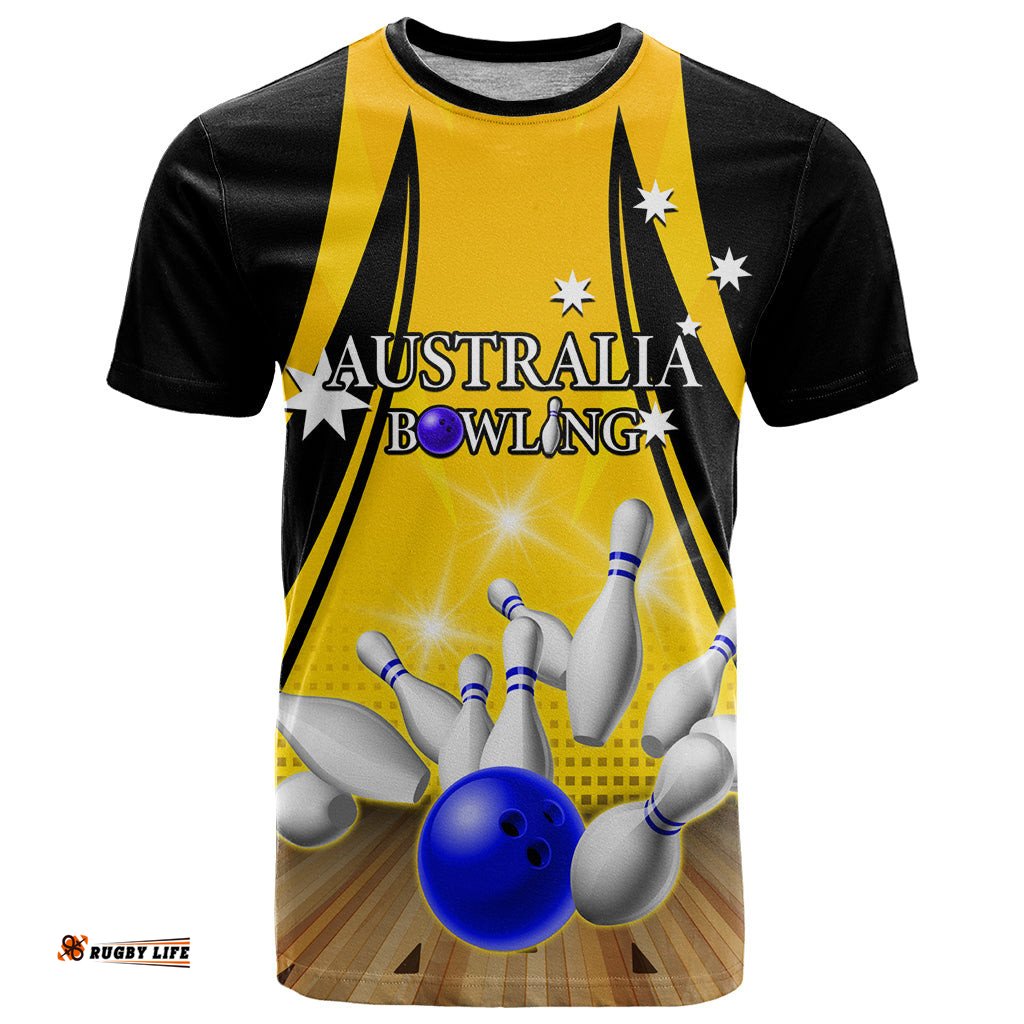 australia bowling t shirt i am a bowling pin curve style