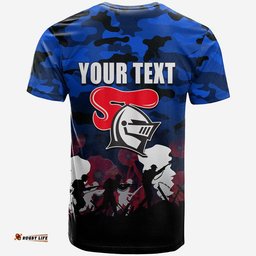 custom personalised nrl anzac day t shirt knights army style
