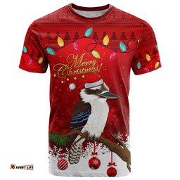 australia christmas t shirt aussie kookaburra santa merry xmas
