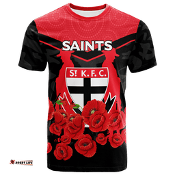 st kilda saints anzac day indigenous art t shirt