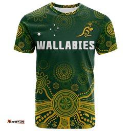 australia 2022 rugby t shirt wallabies aboriginal style