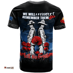 australia anzac 2022 t shirt camouflage with poppy blue